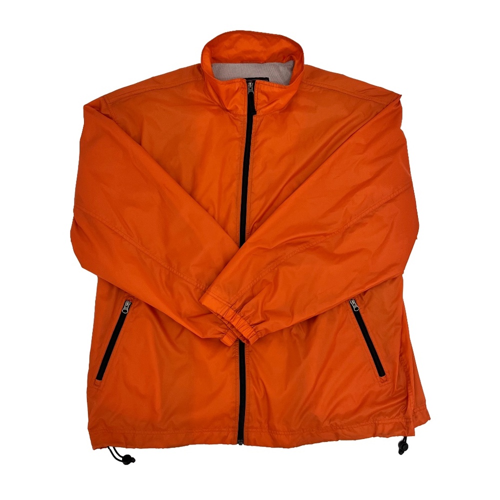 Champs Sports Men’s‎ 2XL Orange Windbreaker Jacket Full Zip Lightweight Hooded